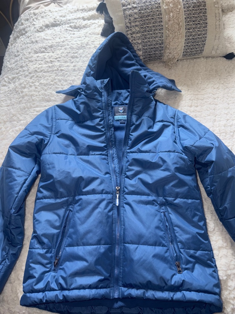 Weatherproof Women's Royal Blue Hooded Puffer Jacket